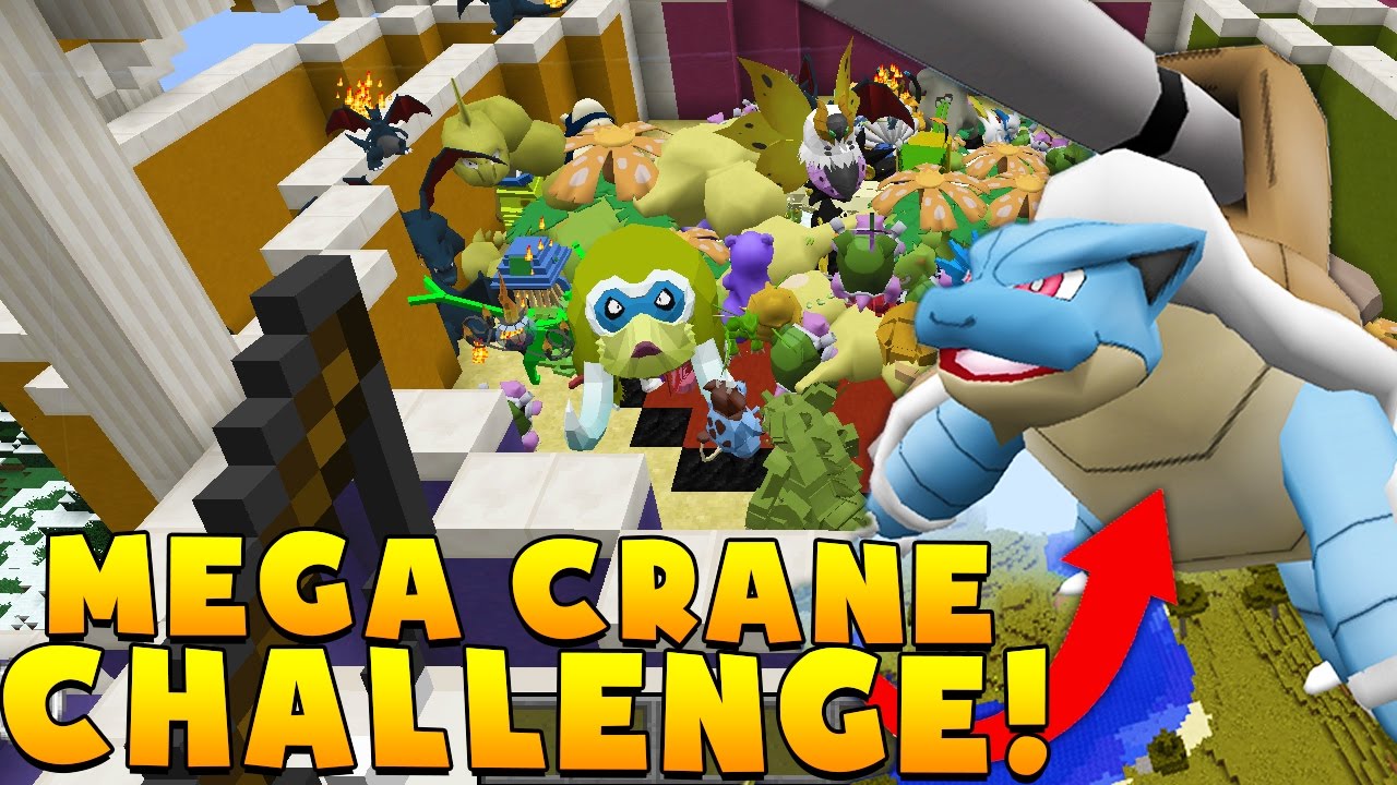 MEGA EVOLUTIONS POKEMON PIXELMON CRANE GAME MODDED BATTLE - Minecraft MEGA Pokemon Modded MINIGAME