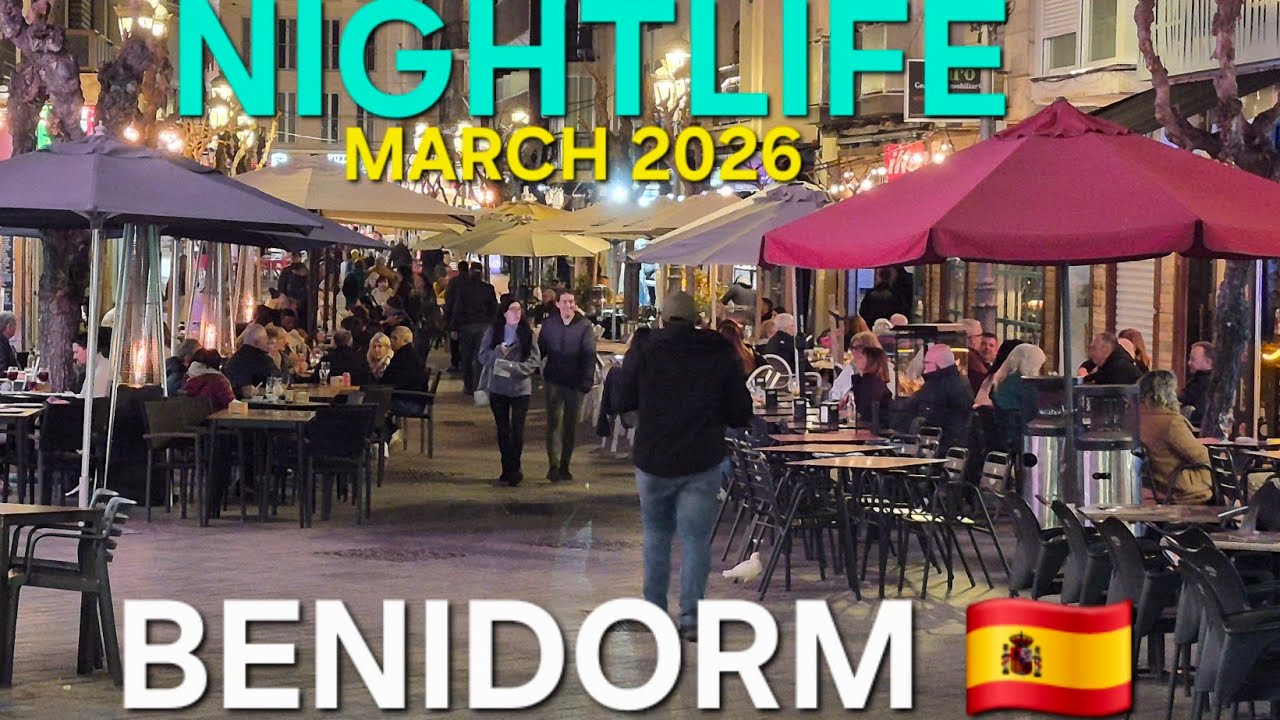 Benidorm - NIGHTLIFE In March 2026 | City Centre & Old Town | 4k-HDR Walking Tour 