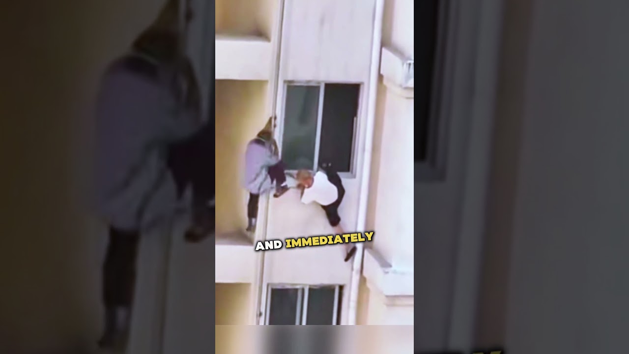 He Climbs Building to Save Man Dangling From Window 😱