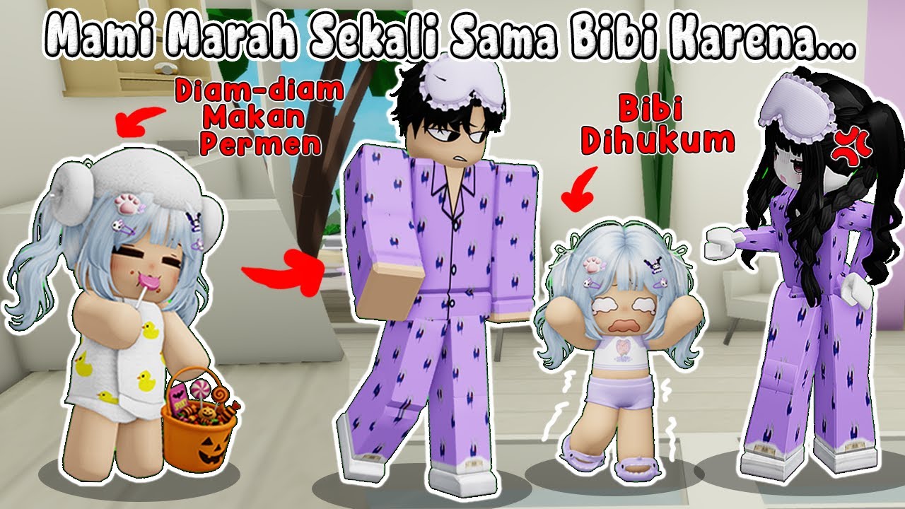 BIBI DIHUKUM KARENA DIAM DIAM MAKAN PERMEN || BROOKHAVEN RP 🏡 ROBLOX INDONESIA