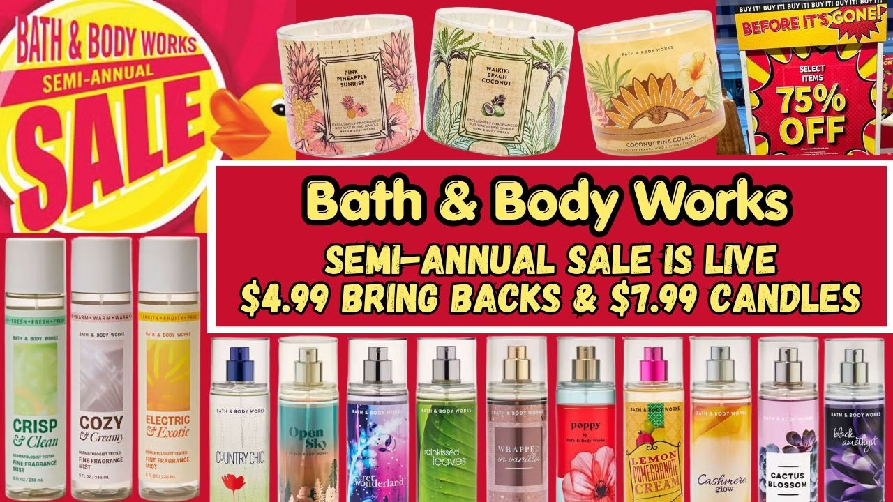 Полугодовая распродажа Bath & Body Works УЖЕ ИДЕТ &mdash; Цены! Возвращенные товары по $4.99 и свечи по...