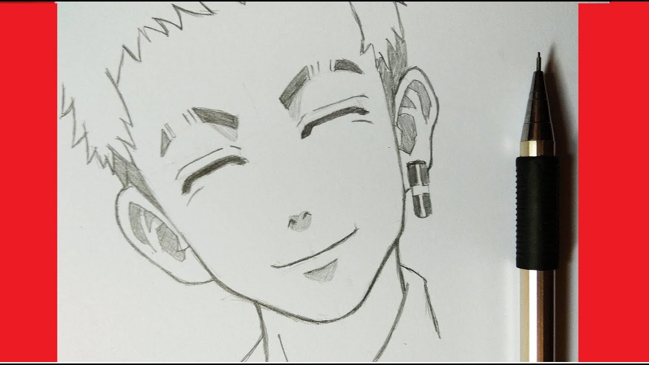 Easy Anime Drawing|How to draw Takashi Mitsuya step by step [TOKYO REVENGERS]
