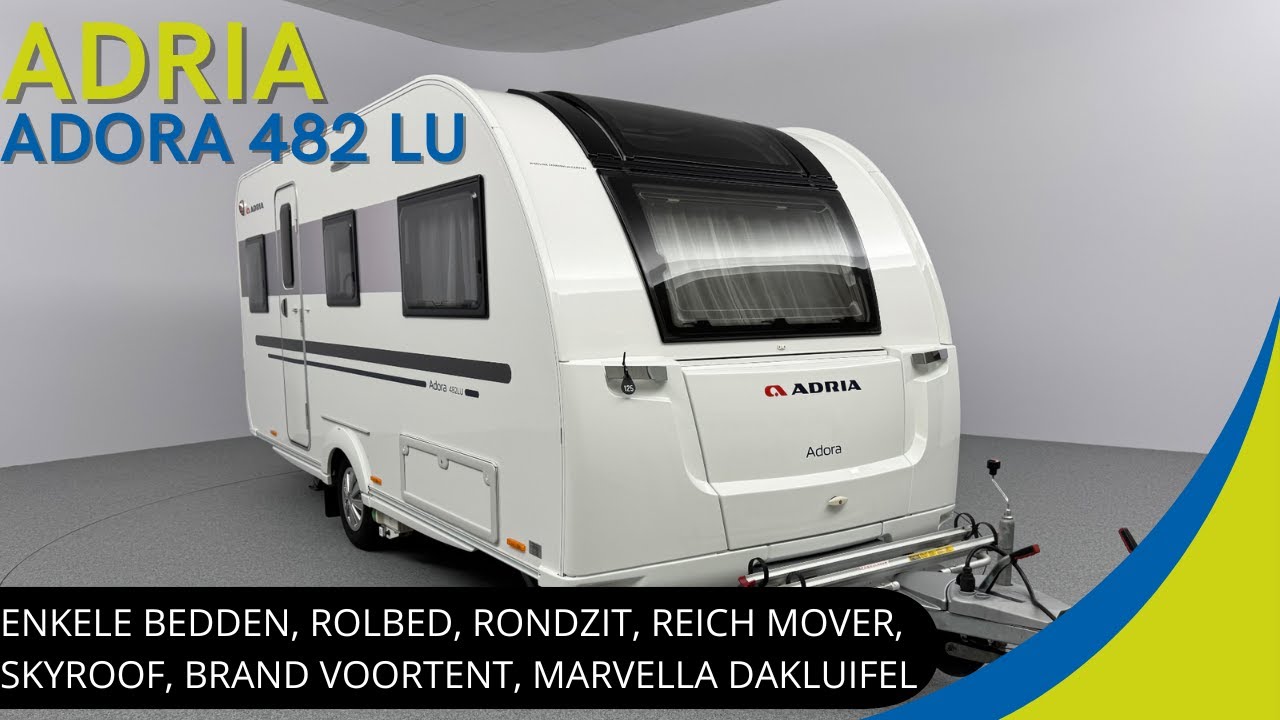 Adria Adora 482 LU 2018 | ZEER COMPLEET UITGERUSTE CARAVAN MET EEN LUXE UITSTRALING