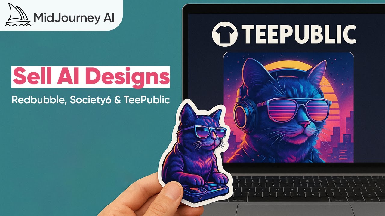 Sell AI Designs on Redbubble, Society6 & TeePublic | Step-by-Step POD Guide