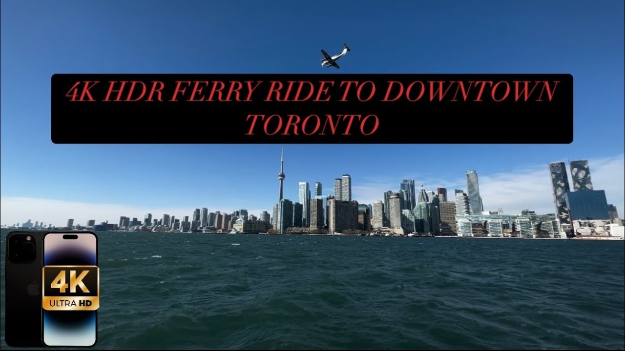 4K HDR Ferry Ride from Toronto Island to Downtown Toronto. #canada #shotoniphone14promax