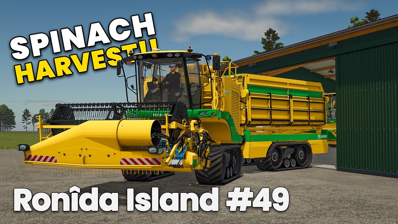 HARVESTING SPIANCH & BARLEY!! Ronîda Island FS25 Timelapse Farming Simulator 25 Ep 49