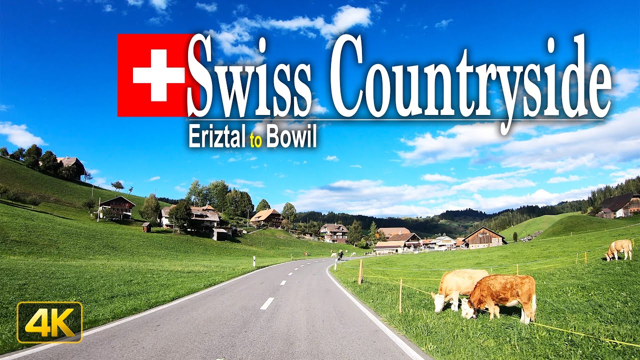 Stunning Swiss Countryside 🇨🇭 Driving from the Eriz Valley to the town of Bowil in Switzerland