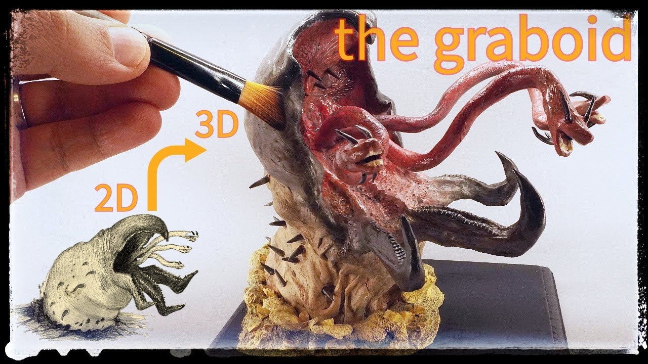 Creative Process - Making The Graboid ( Tremors - 1990 ) /  Polymer Clay / Acrylics