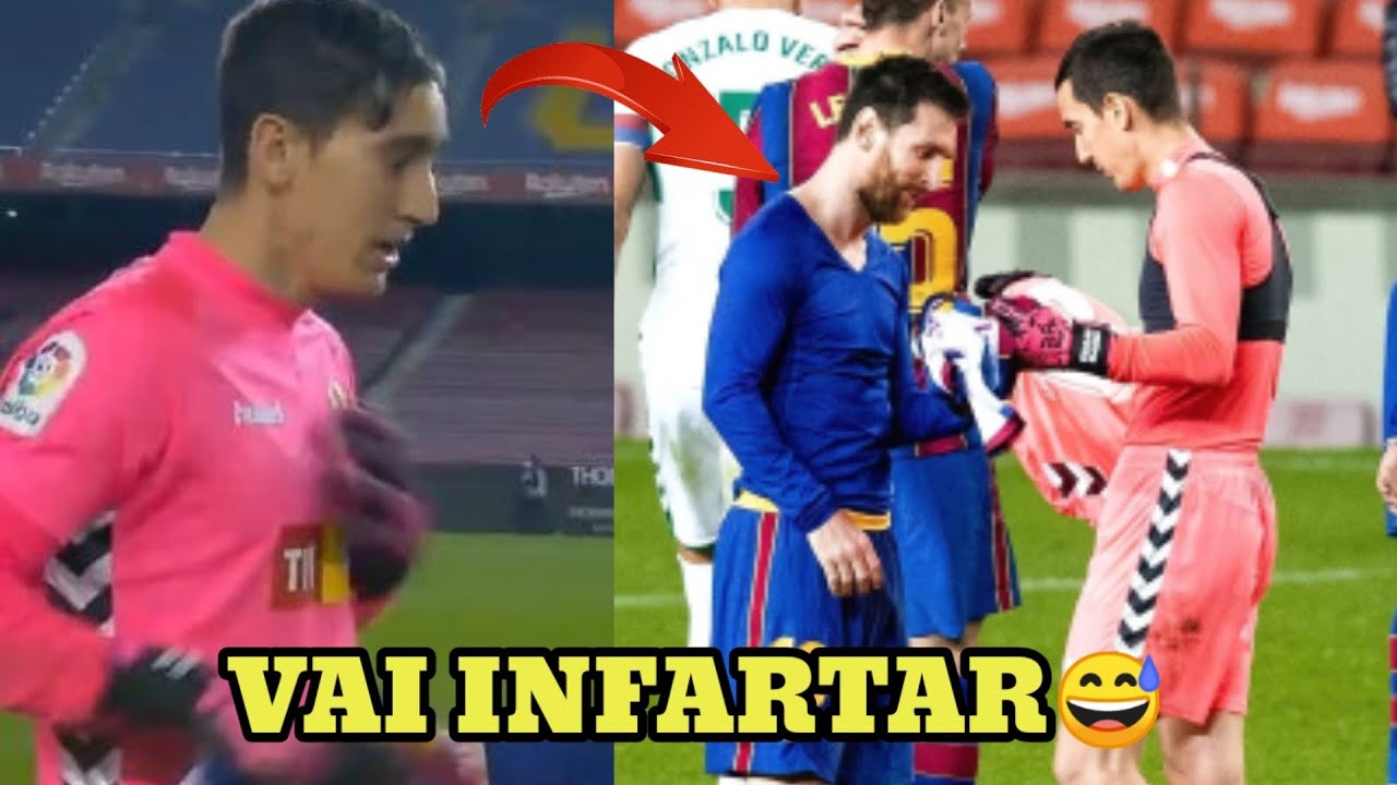 MESSI PEDI CAMISA DO GOLEIRO E OLHA A REAÇÃO DELE 😅😯