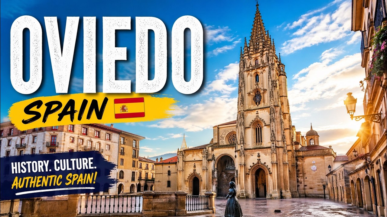 Walking through Oviedo, the Heart of Asturias in SPAIN