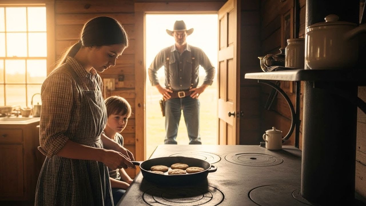 “I Don’t Talk Much, Sir But I Can Cook”- The Settler Girl’s Plea Stopped the Giant Cowboy Cold
