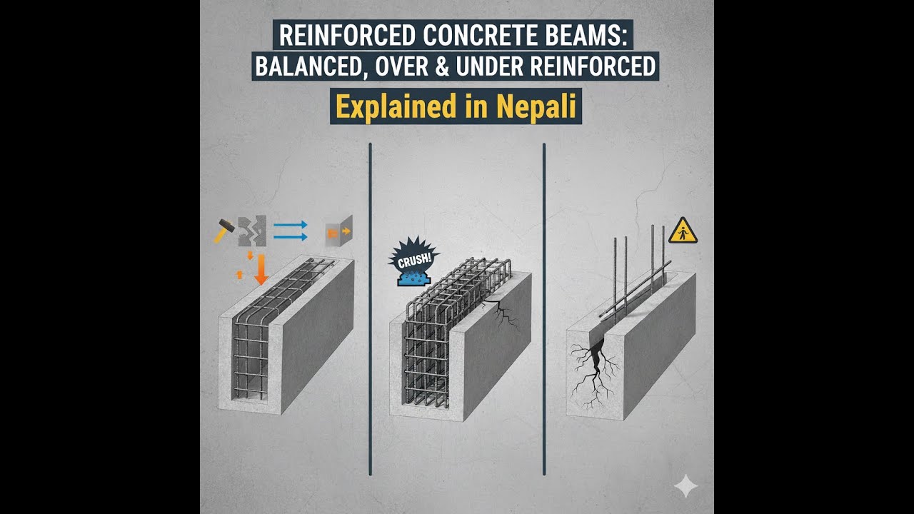 Balanced,under and over reinforced section is explained in nepali || Design Of Concrete in nepali tu