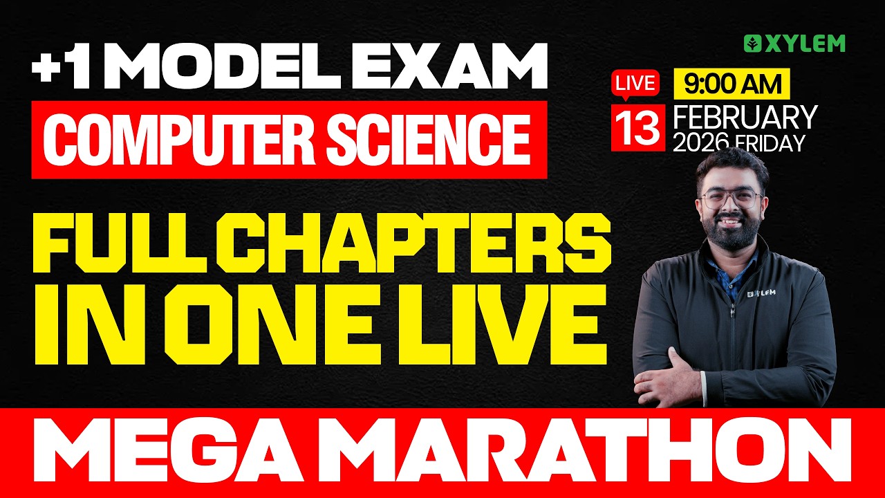Plus One Model Exam Computer Science | Full Chapters In One Live - Mega Marathon