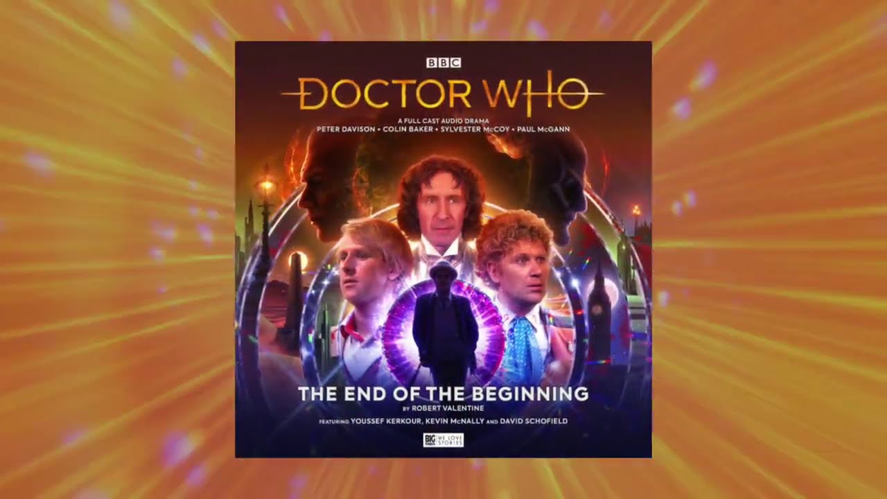 Colin Baker, Peter Davison, Paul McGann and Sylvester McCoy in Doctor Who: The End of the Beginning