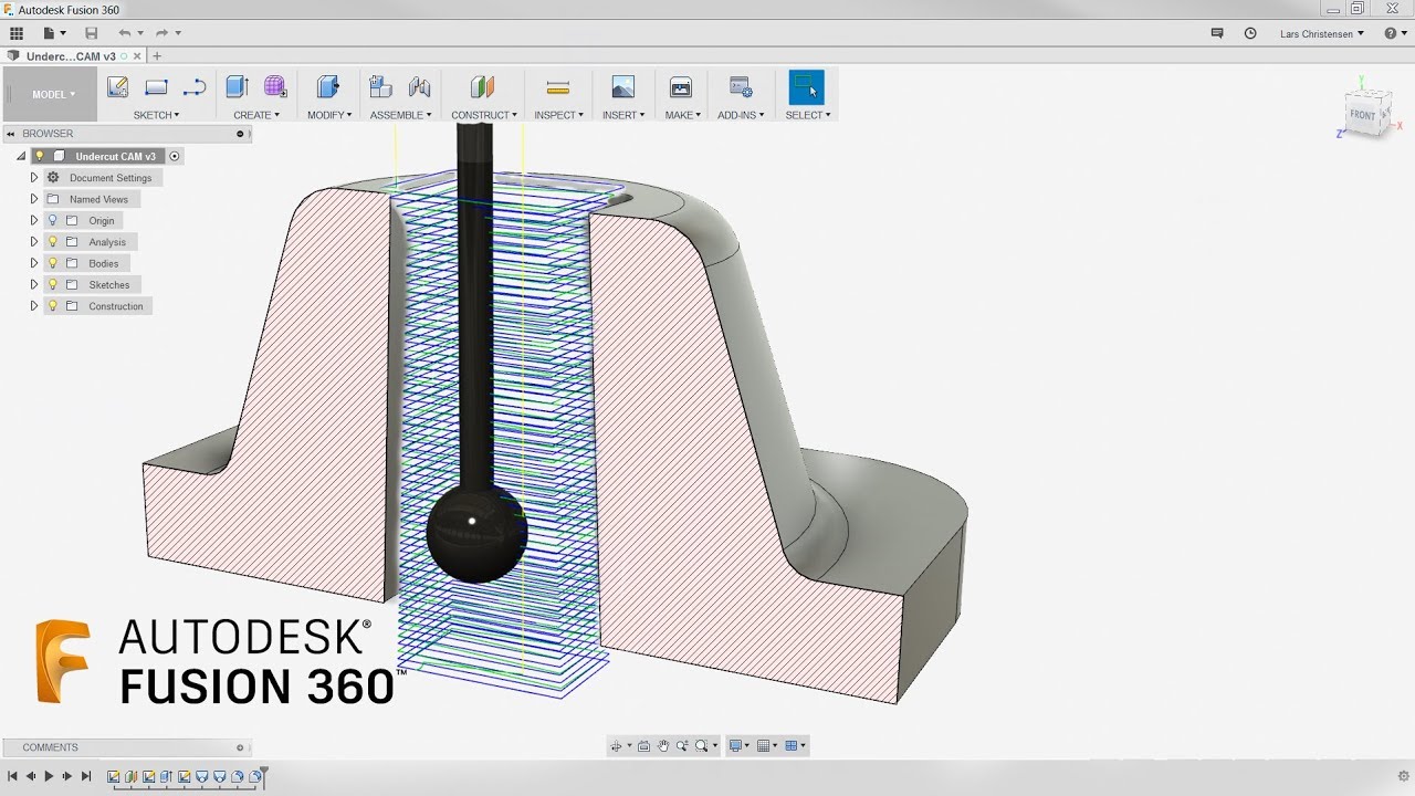 Undercutting With CAM — Fusion 360 Tutorial — #LarsLive 143