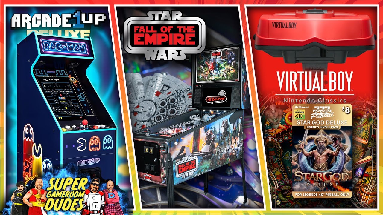 Star Wars Fall Of The Empire Stern Pinball, Arcade1Up Pac-Man Neon, Virtual Boy & AtGames Star God