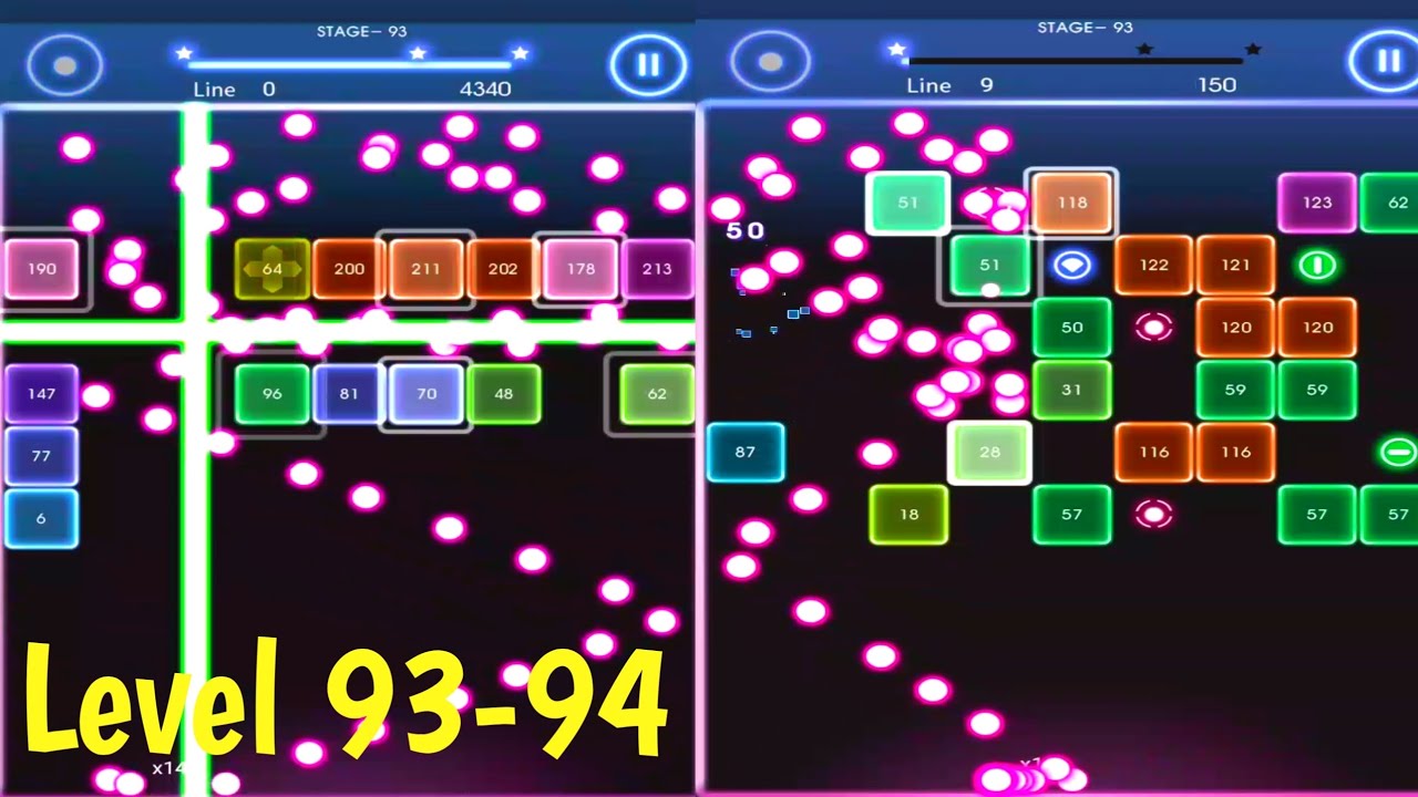 Super Level 93-94 😱 | Bricks Breaker Quest I Mobile Games