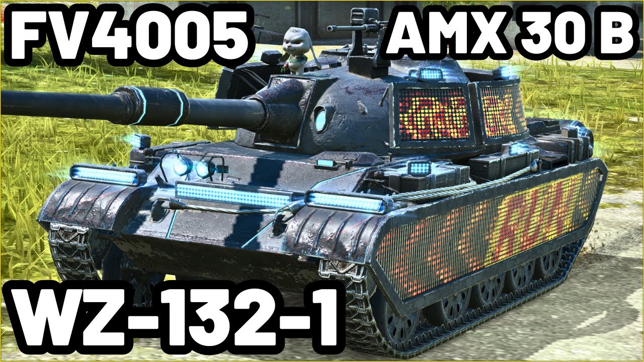 WZ-132-1, AMX 30 B & FV4005 | WOT Blitz Pro Replays