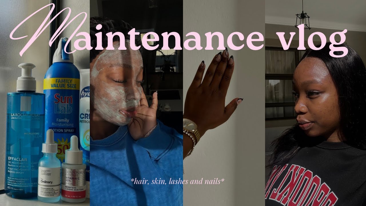MAINTENANCE VLOG| first sew-in, cluster lashes, nails + more