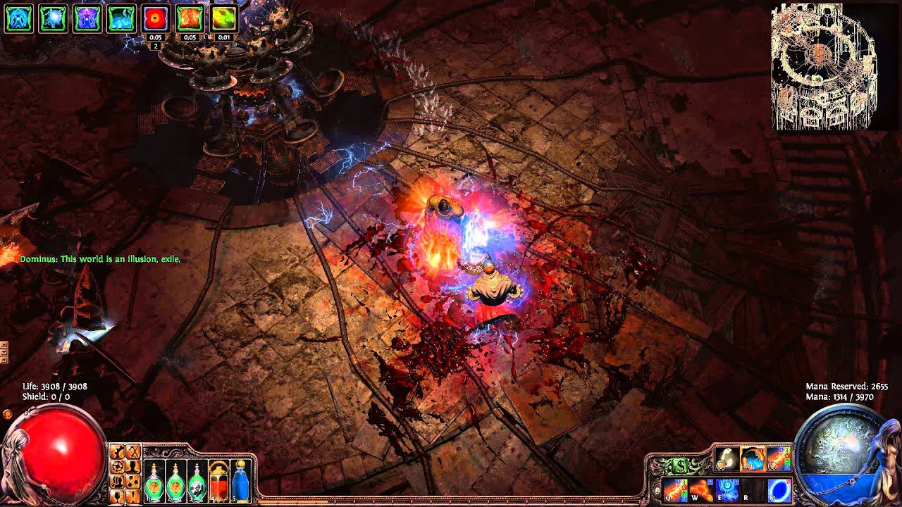 Path Of Exile [1.1.1] Test for Three Dragon helmet + Bereks Grip Ring Cybil Block EP Incinerate