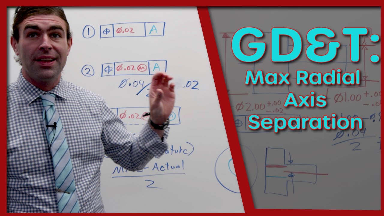 GD&T: Calculating Max Axis Separation, Coaxial Features, RMB & MMB (Calculating Datum Shift)