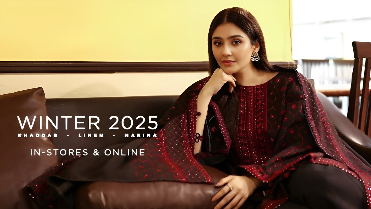 Cross Stitch Winter 2025 Khaddar Linen Marina Collection'25 | Cross Stitch Winter Collection'25 