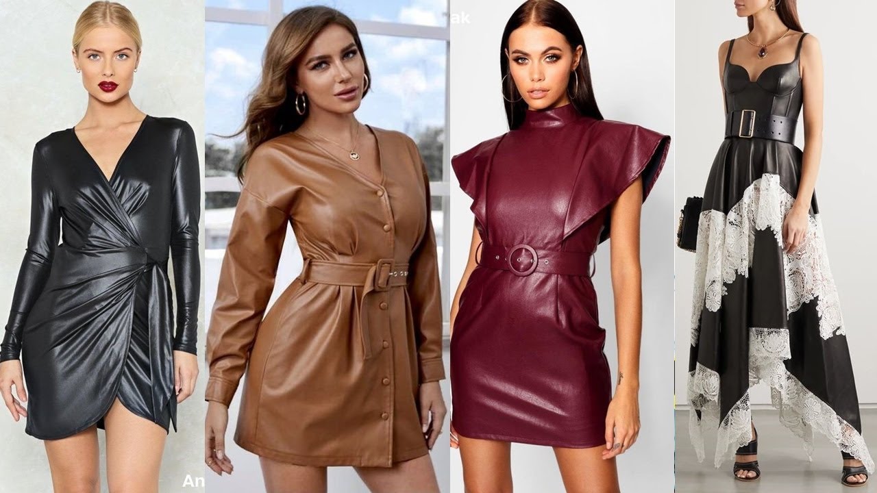 HERMOSOS VESTIDOS DE PIEL O CUERO// COMO COMBINAR VESTIDOS DE CUERO //