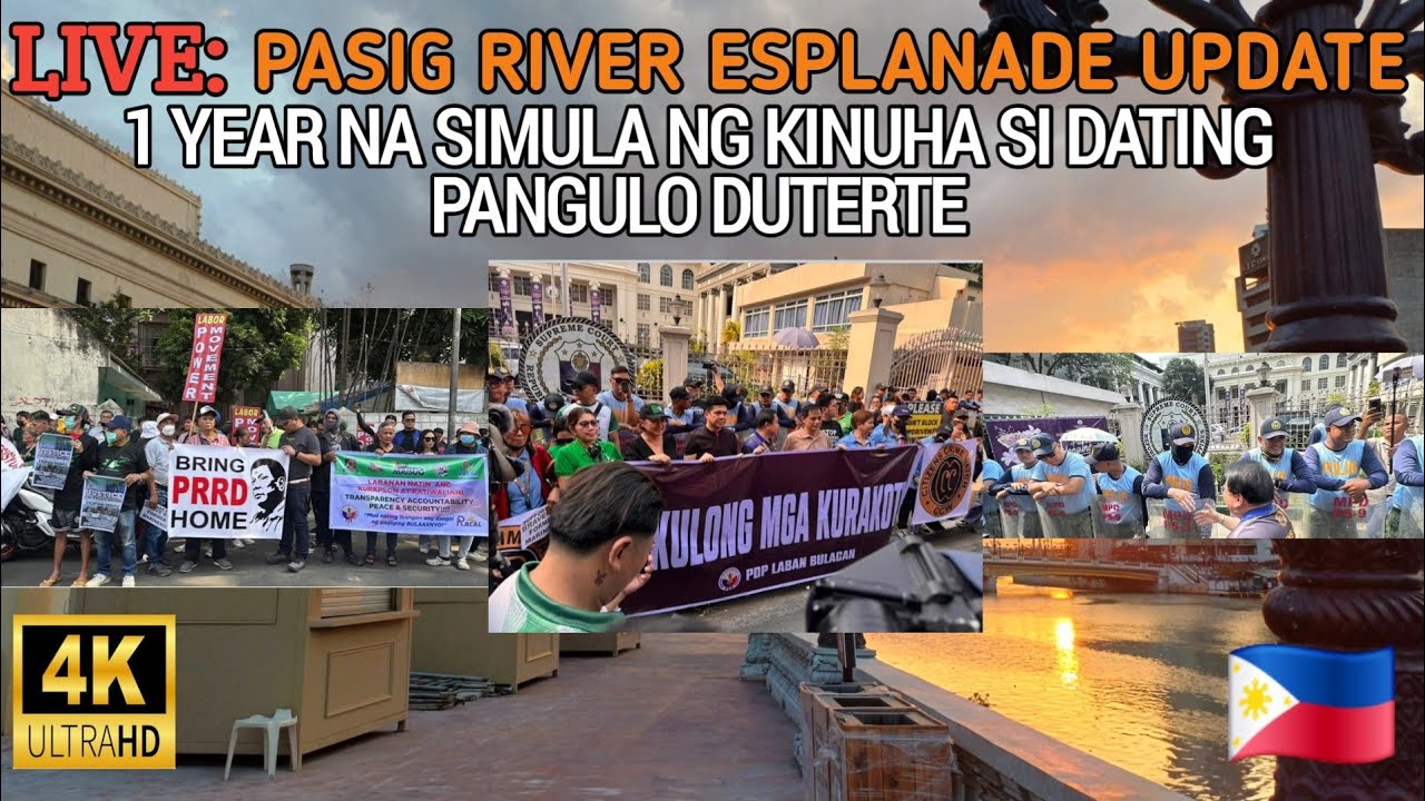 ONE YEAR NA SIMULA NG KINUHA SI DATONG PANGULO DUTERTE SA ICC | PASIG RIVER ESPLANADE UPDATE