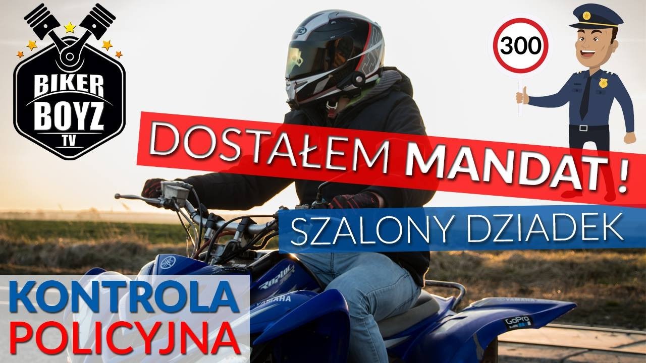 QuadVlog #17 - Dostałem Mandat, Szalony Dziadek, Kontrola Policyjna - Yamaha Raptor 700