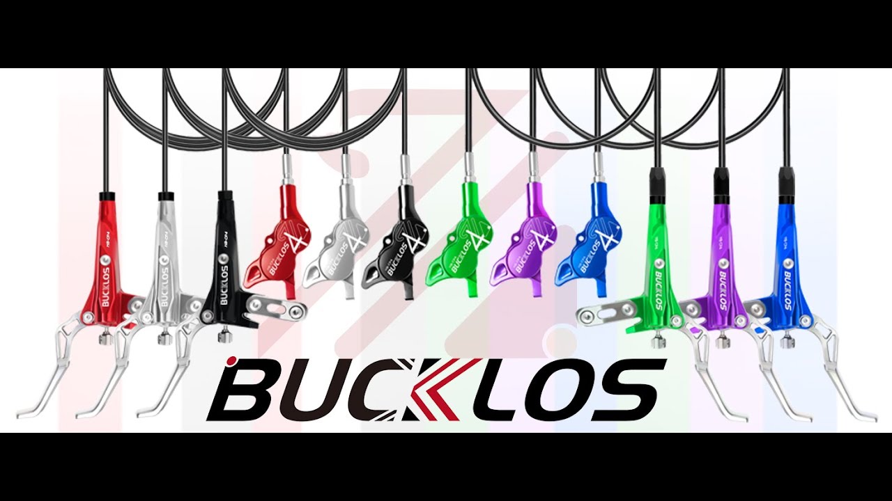 BUCKLOS MTB Hydraulic Disc Brake Set 4 Pistons Front 800mm and Rear 1550mm Hydraulic Brakes