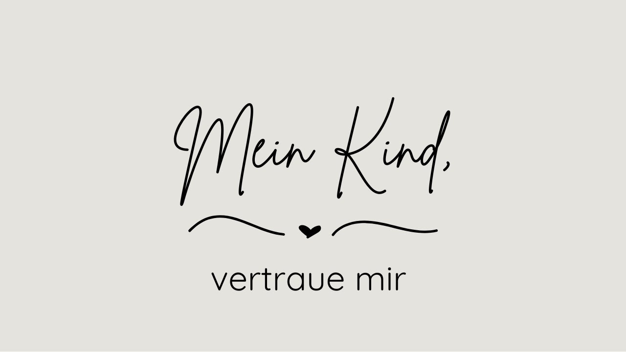 Mein Kind, vertraue mir/christlicher poetry slam/spoken word/GODISABLE