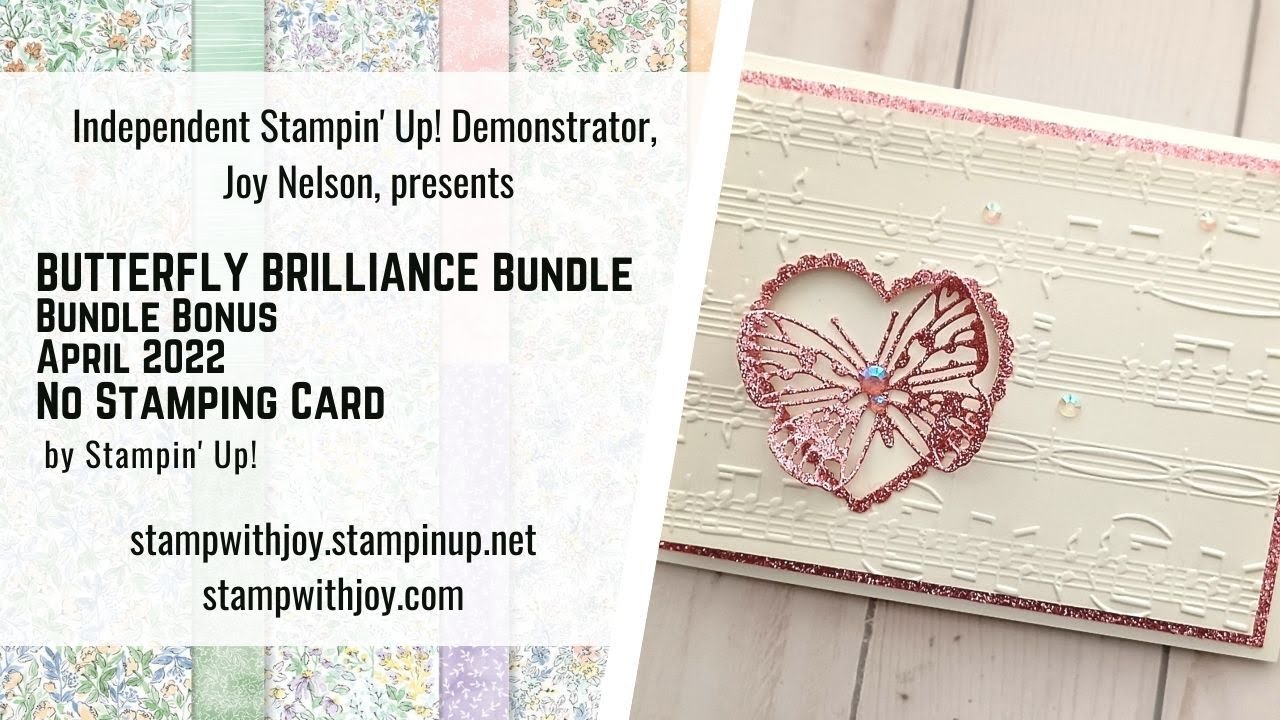 BUTTERFLY BRILLIANCE Bundle - No Stamping Card - HEART Punch Pack & MERRY MELODY 3D Embossing Folder