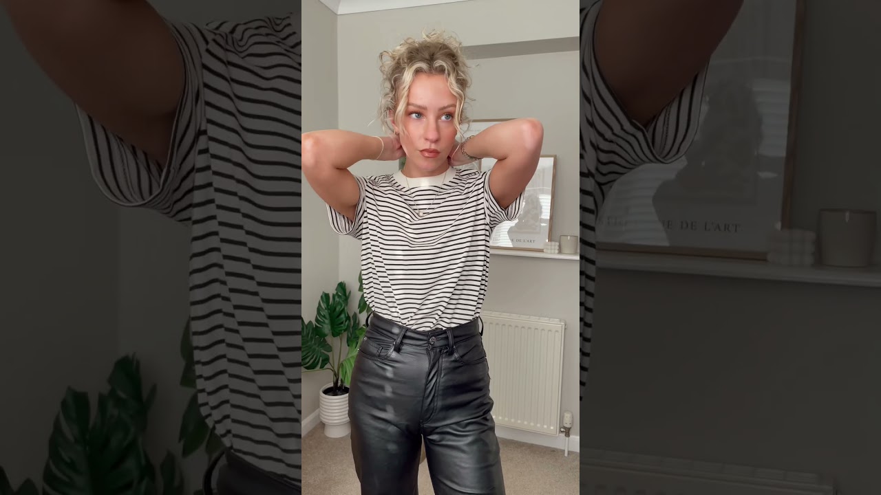 HOW TO STYLE FAUX LEATHER TROUSERS 👖 liv blackwell #fauxleather #leatherpants