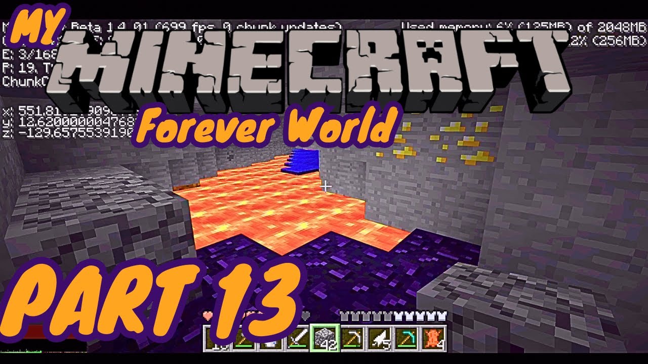 The Quest for Obsidian (Digging in Caves) In my Minecraft Forever World