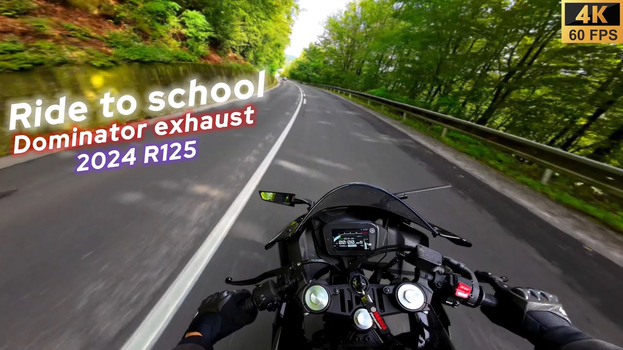 Yamaha yzf R125 - Ride to school / 4K 60 fps