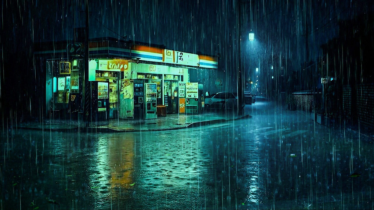 Relaxing Rain Sounds for Sleep | Gentle Rain on Peaceful Road | ASMR Night Rain to Reduce Stress
