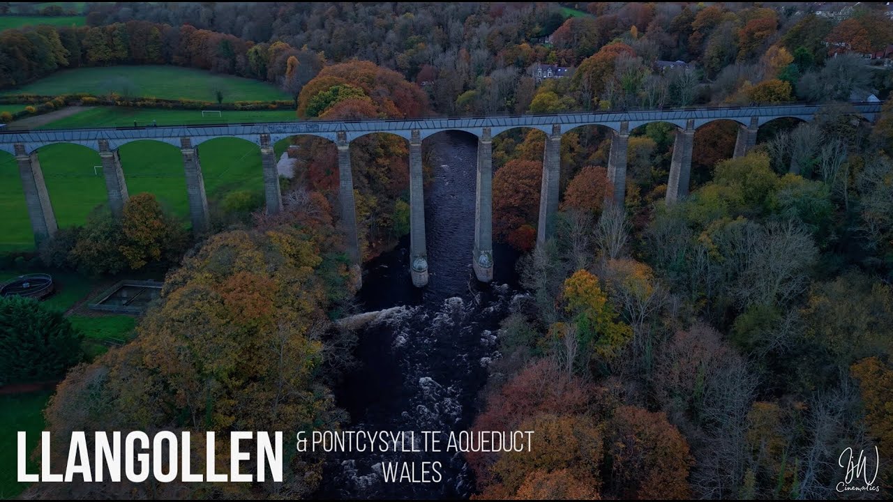 Llangollen & Pontcysyllte Aqueduct North Wales UK Cinematic 4K DJI Drone Footage Music by Resington