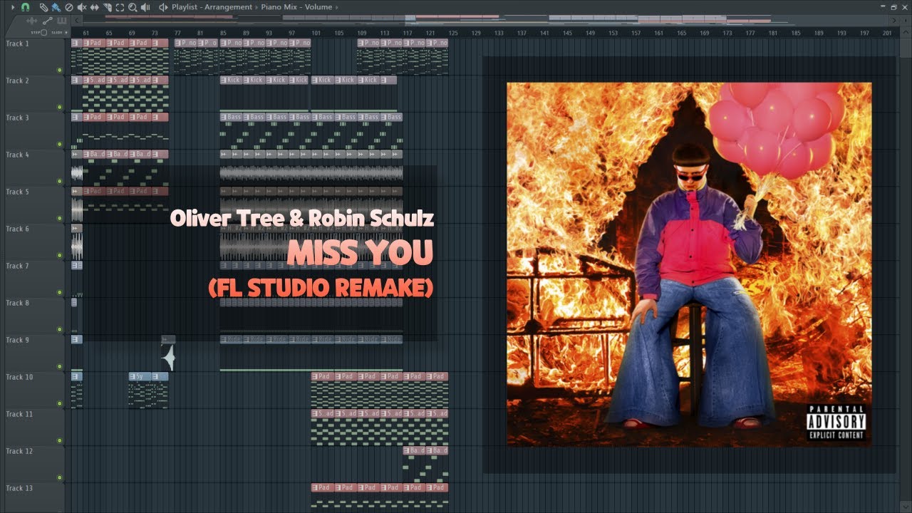 Oliver Tree & Robin Schulz - Miss you (FL Studio Remake) + FLP