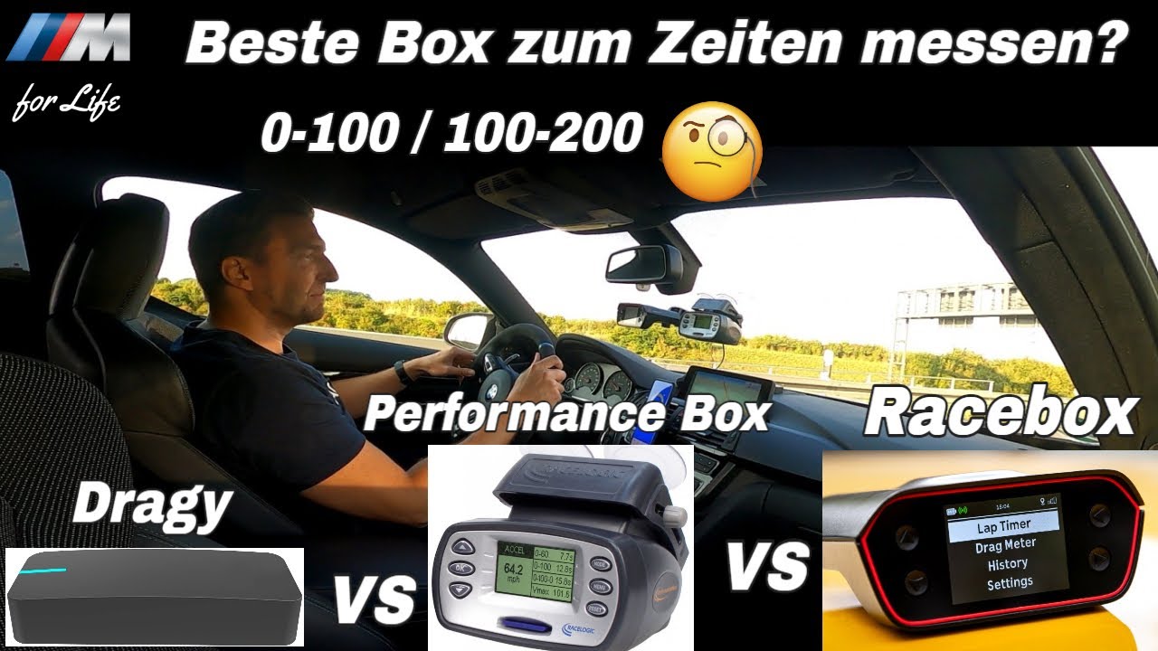 Test Racebox | Racelogic Performance Box | Dragy | M4 G-Power | 0-100 | 100-200