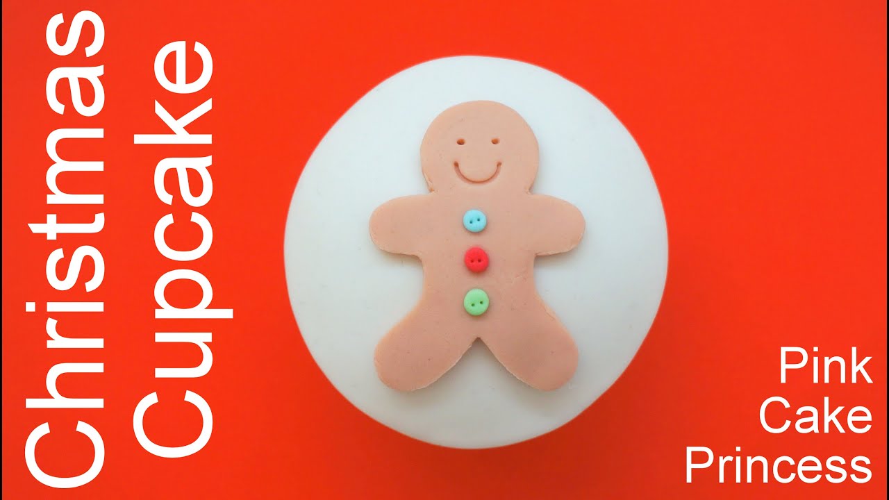 Christmas Cupcakes - How to Make Gingerbread Man Cupcake by Pink Cake Princess