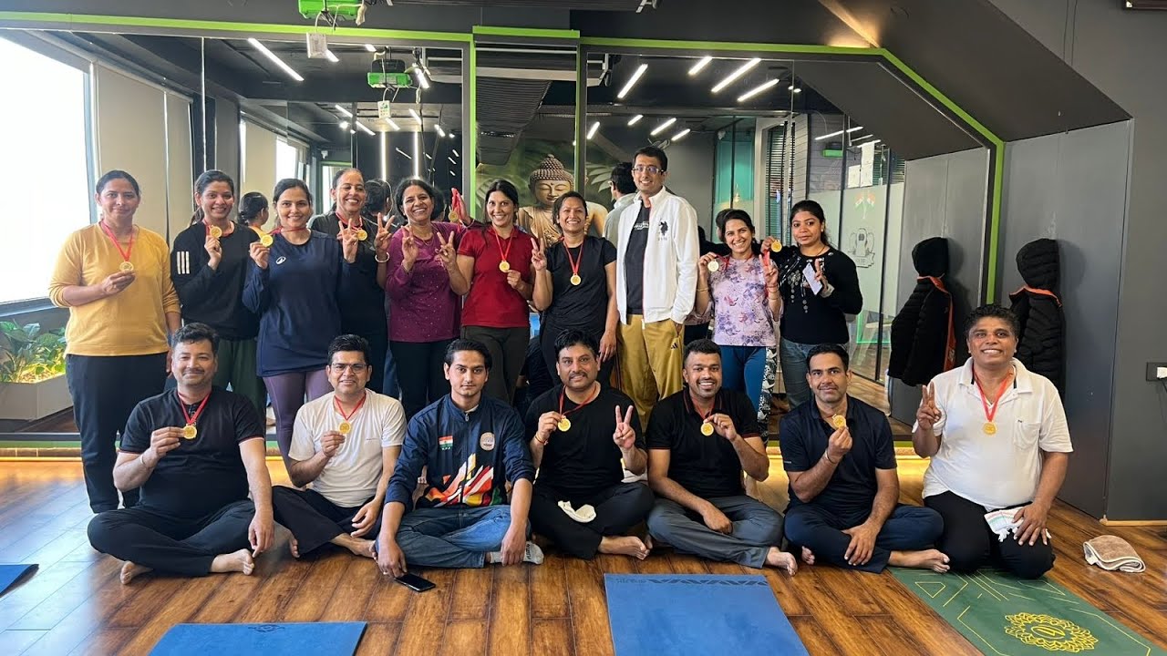 Surya namaskar song musical video 108 surya namaskar done at Hype the gym sector 9/11 hisar 