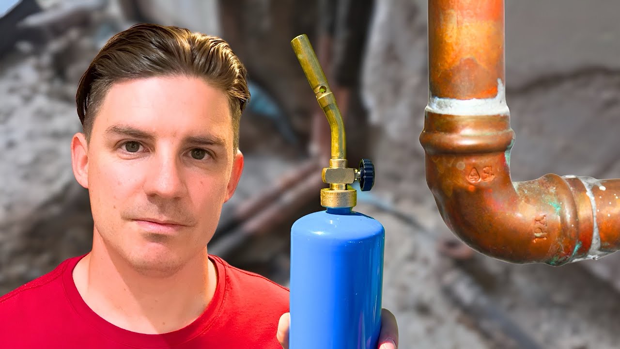 Soldering radiator pipes in walls and floors!