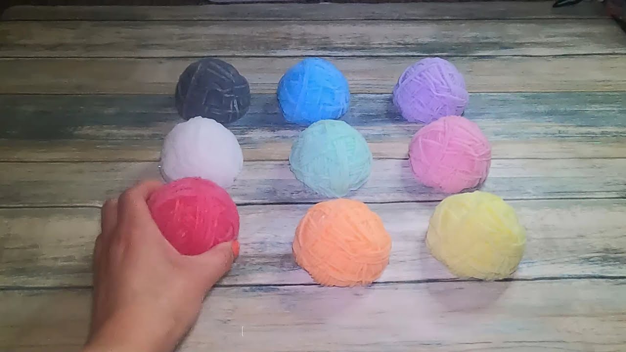 Cutting Yarn Balls Glycerin Soap ASMR ( No Talking )