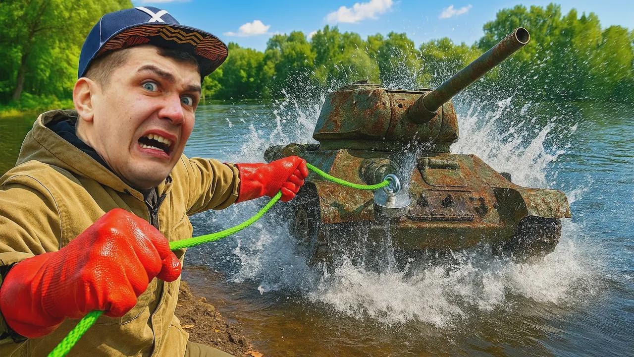 Mıknatısla Balık Tutanlar Sualtında Terkedilmiş Askeri TANK Buldu!