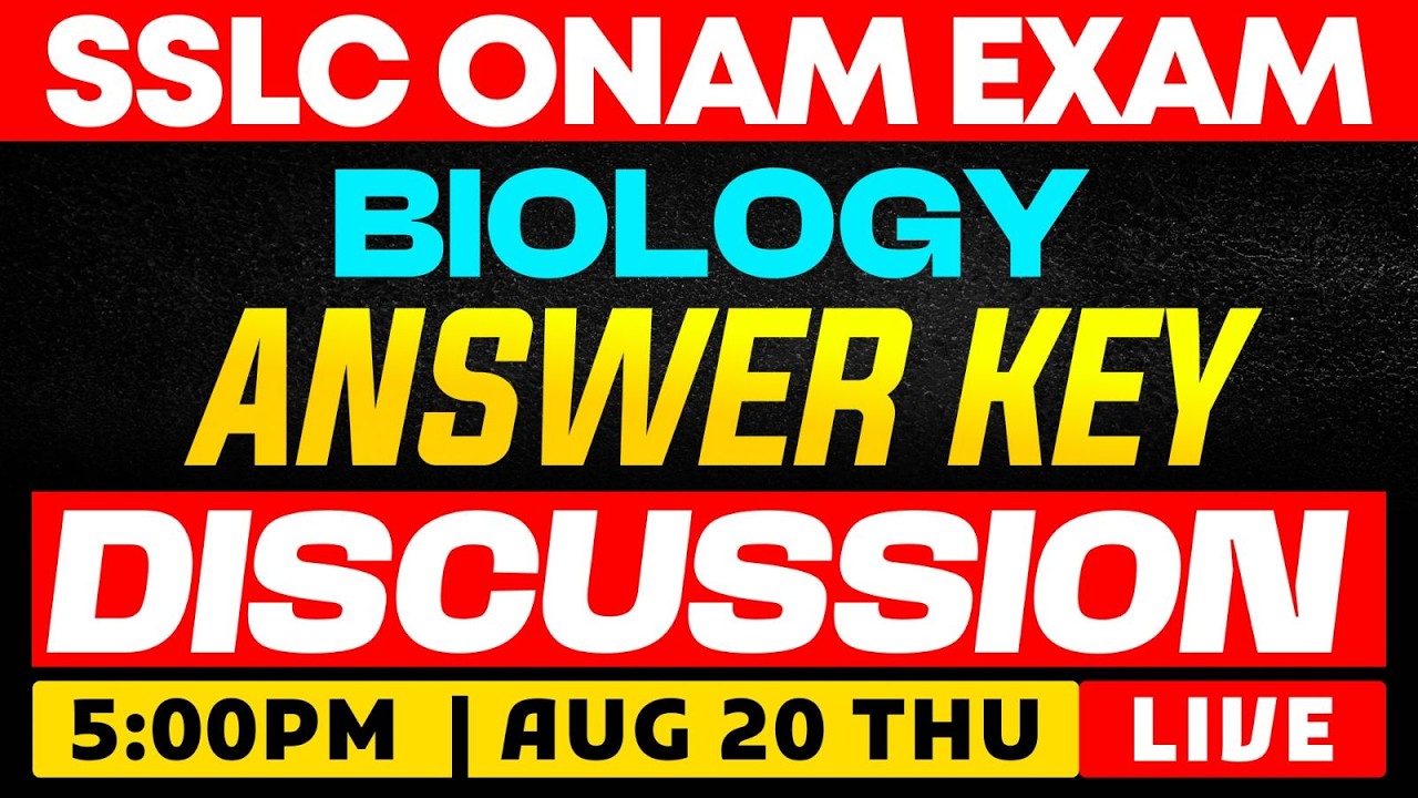 SSLC | Biology  | Answer Key Discussion