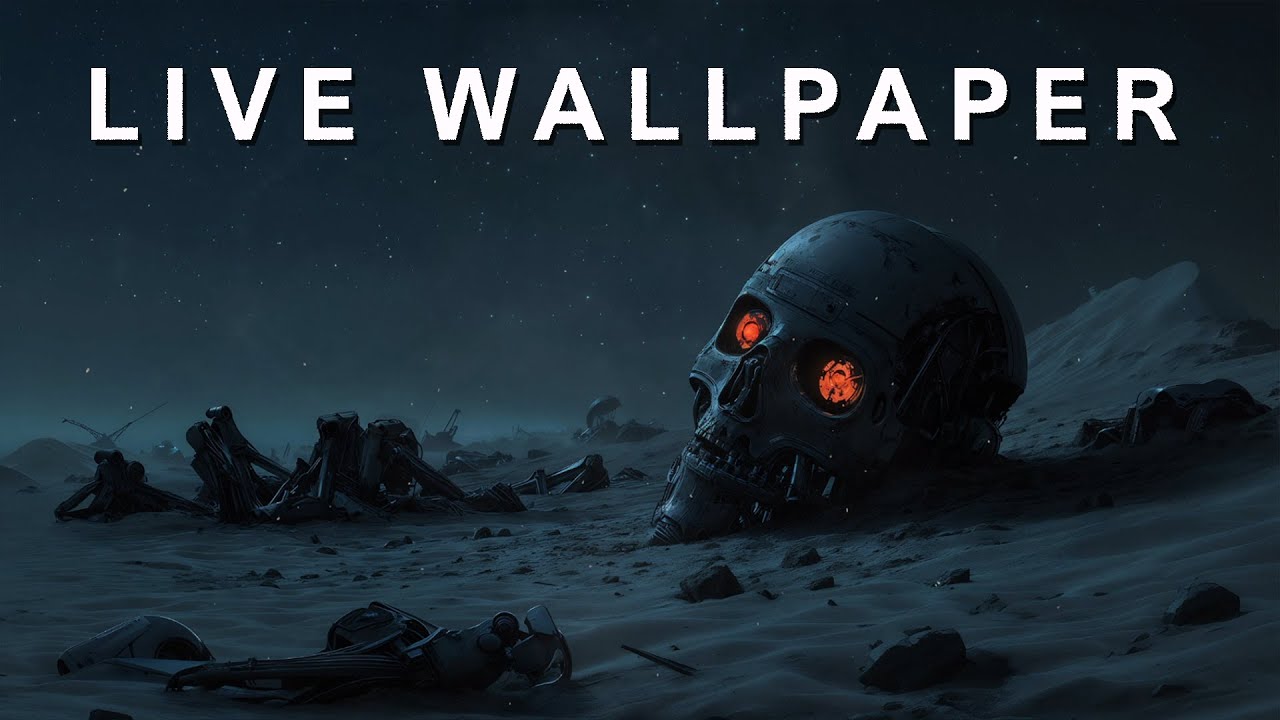 4K Live Wallpaper - Sci-Fi Screensaver | Dying Robot on a Lonely Planet | Science Fiction PC Ambient