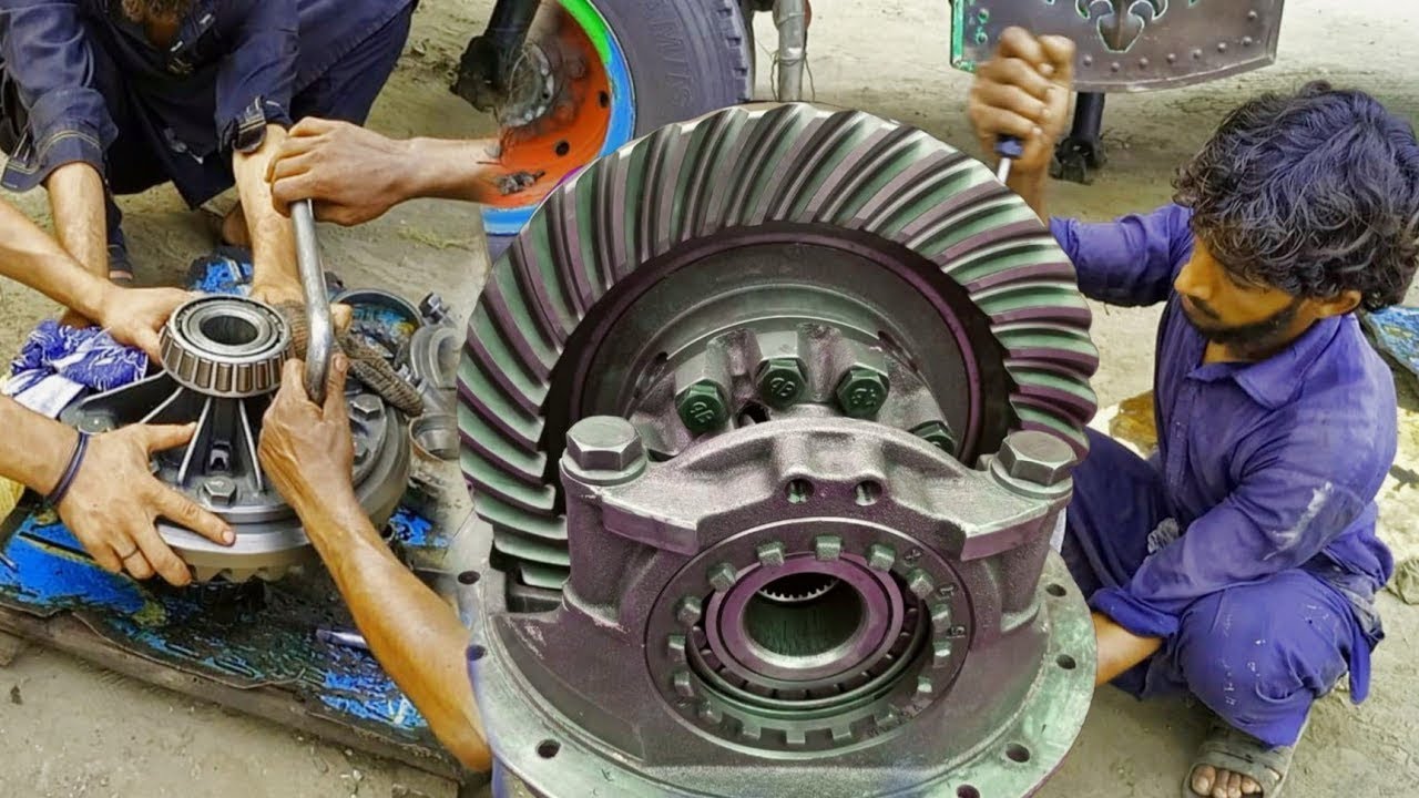 Repair Hino Truck Differential Gear || How to Rebuild Broken Differential Gear