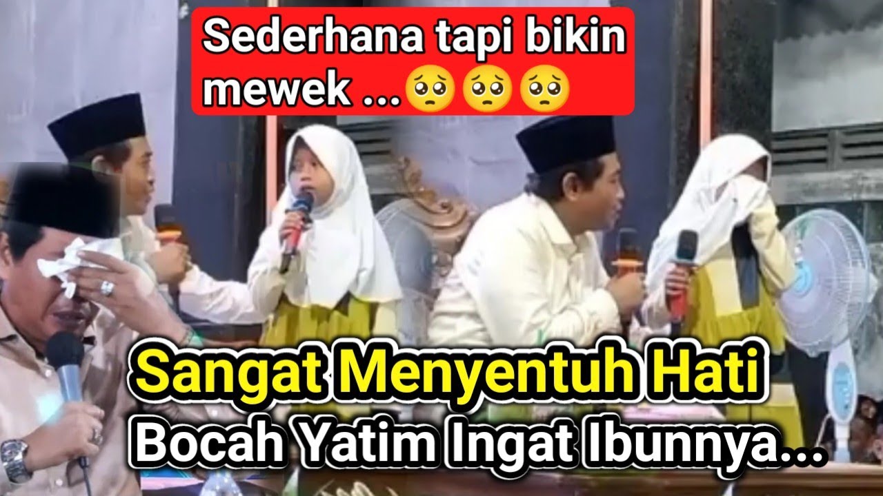 Abah Anza dan jamaah langsung terdiam mendengar cerita hidup bocah ini
