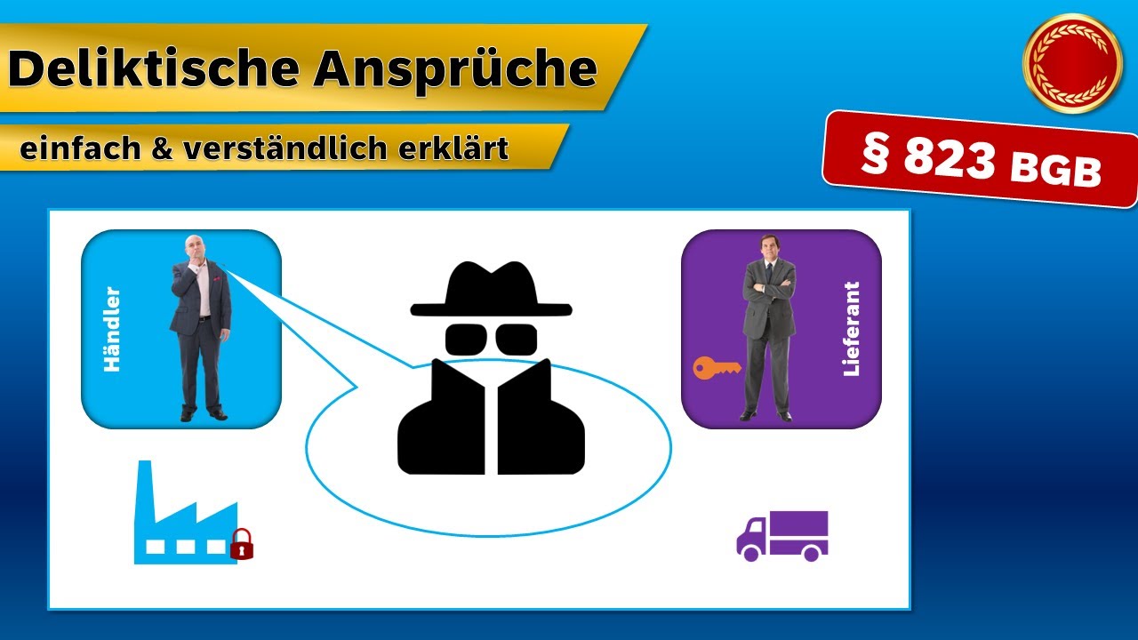 § 823 BGB // Deliktische Ansprüche - 👨🏼‍🎓 EINFACH ERKLÄRT 👩🏼‍🎓