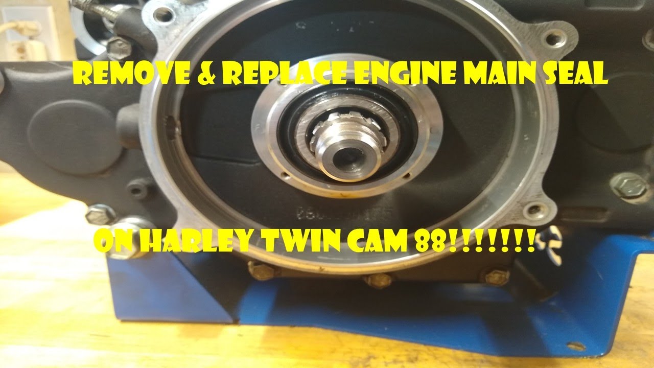 Снятие и замена главного сальника двигателя на Harley Twin Cam 88